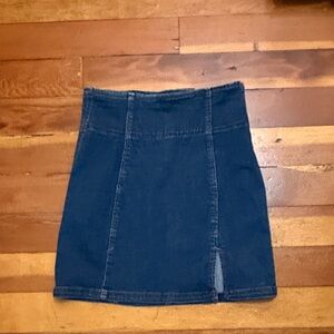 Free People Denim Mini Skirt